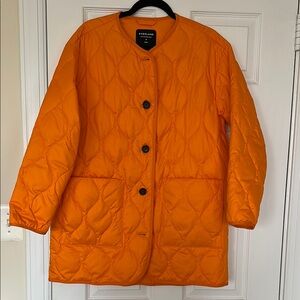 Everlane Women's Orange Quilted Jacket size M